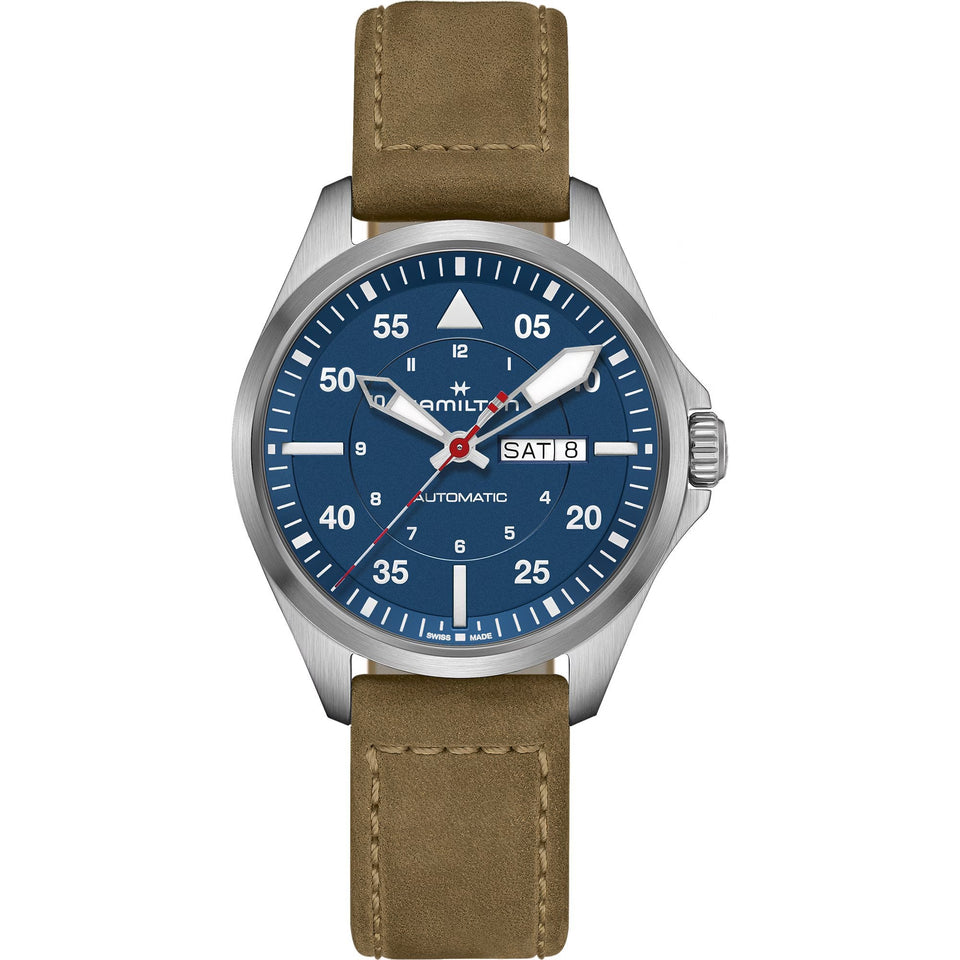 Hamilton Men's Khaki Aviation Pilot Day-Date Air Glaciers Edition Watch