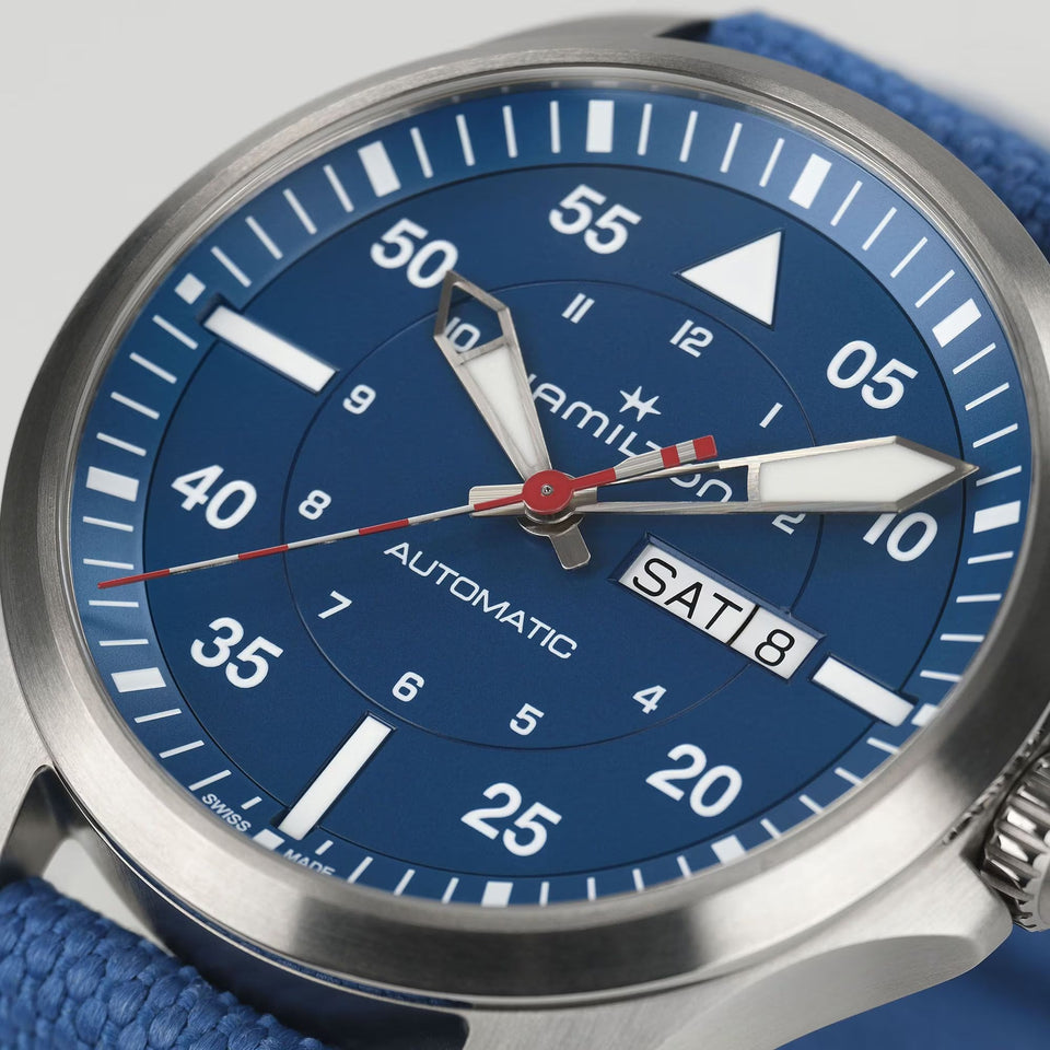Hamilton Men's Khaki Aviation Pilot Day-Date Air Glaciers Edition Watch
