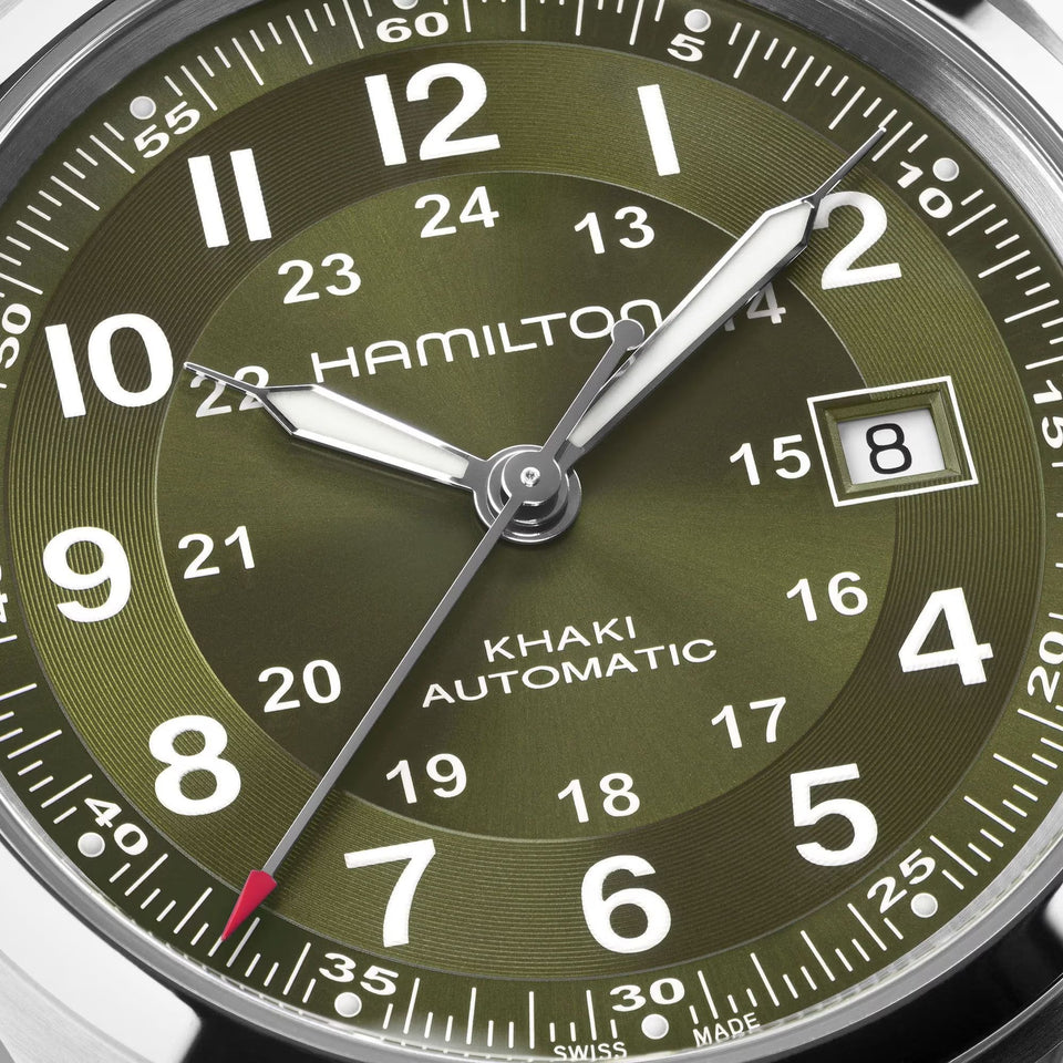 Hamilton Men's Khaki Field 42mm Automatic Green Dial Watch