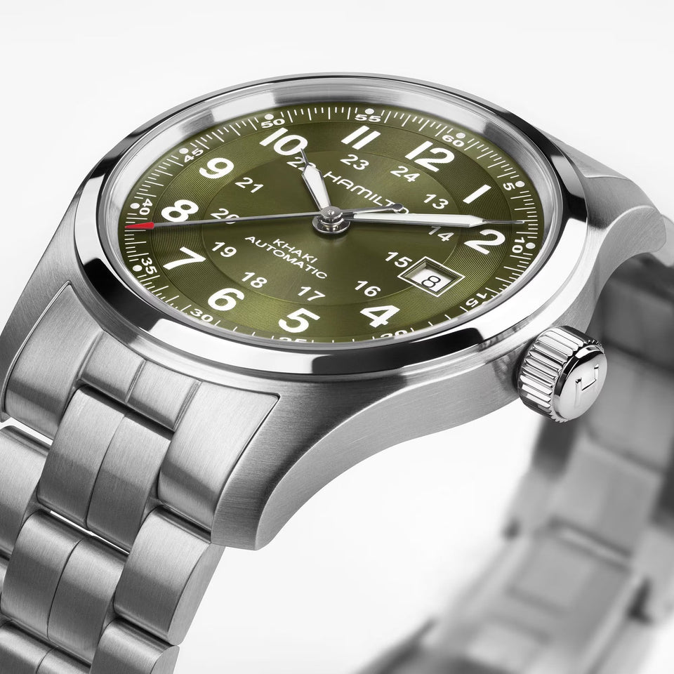 Hamilton Men's Khaki Field 42mm Automatic Green Dial Watch
