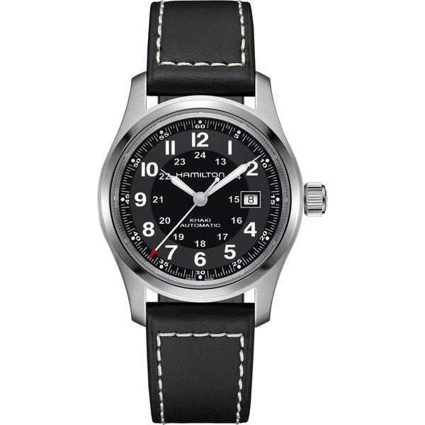 Hamilton Men's Khaki Field 42mm Automatic Leather Strap Watch