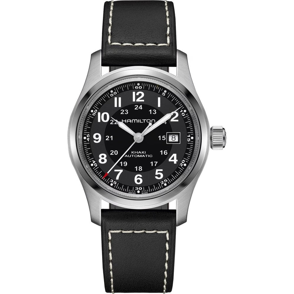 Hamilton Men's Khaki Field 42mm Automatic Leather Strap Watch