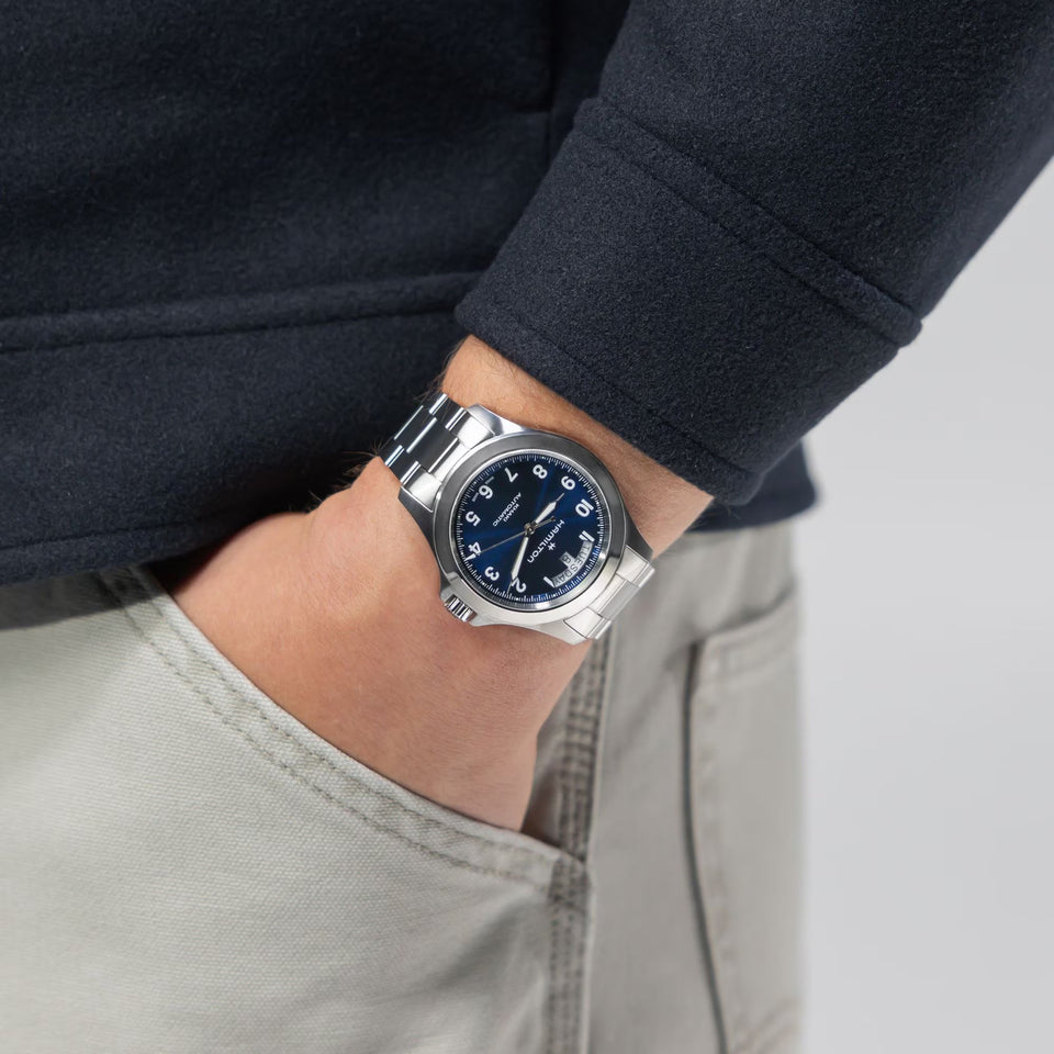 Hamilton Men's Khaki Field King Blue Day-Date 40mm Watch