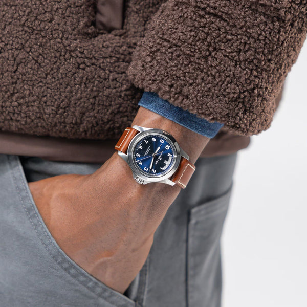Hamilton Men's Khaki Field King Day-Date 40mm Blue Watch