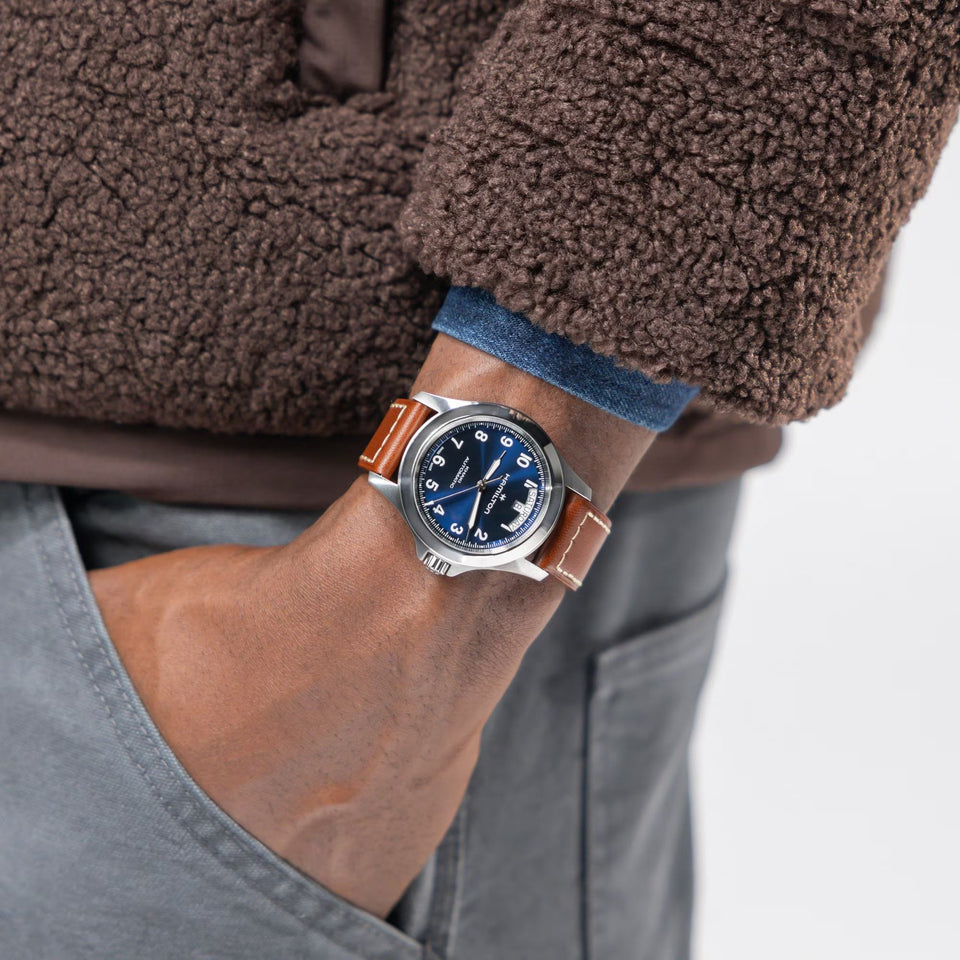 Hamilton Men's Khaki Field King Day-Date 40mm Blue Watch