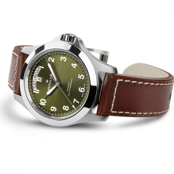 Hamilton Men's Khaki Field King Day-Date 40mm Green Dial Watch