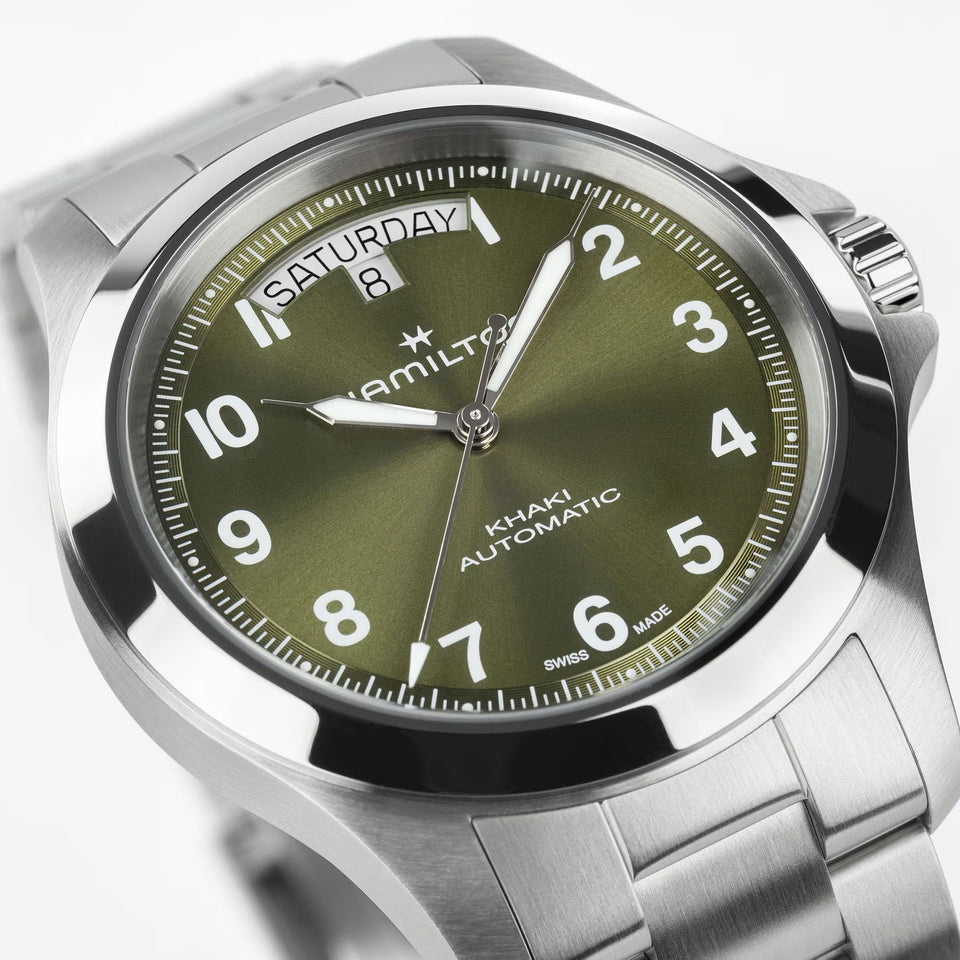 Hamilton Men's Khaki Field King Green Day-Date 40mm Watch