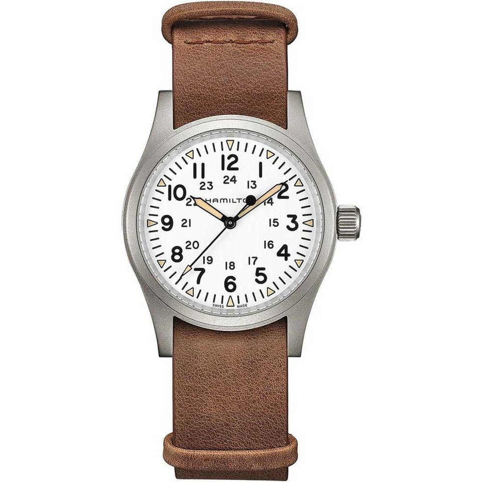 Hamilton Men's Khaki Field Mechanical Brown Leather Watch