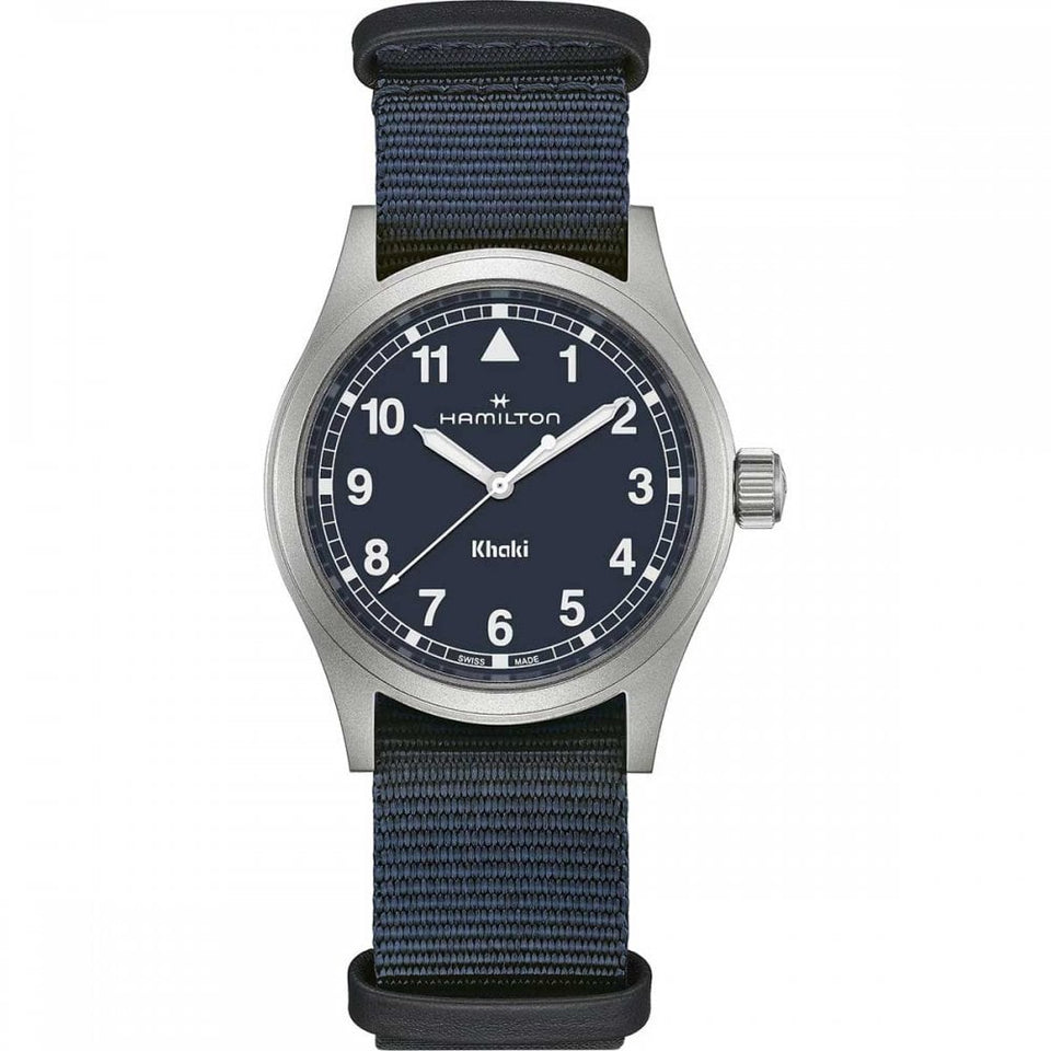 Hamilton Men's Khaki Field Quartz 38mm Blue NATO Watch
