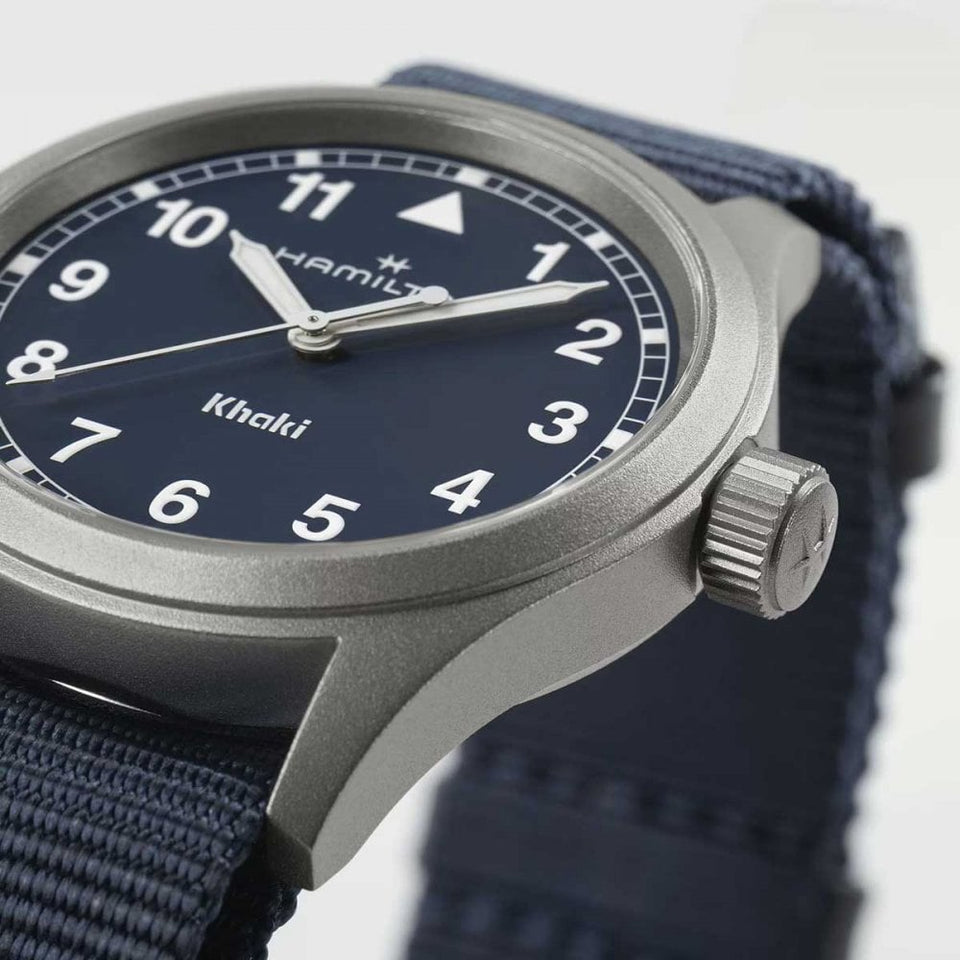 Hamilton Men's Khaki Field Quartz 38mm Blue NATO Watch