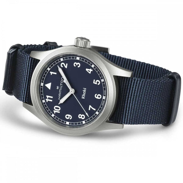 Hamilton Men's Khaki Field Quartz 38mm Blue NATO Watch