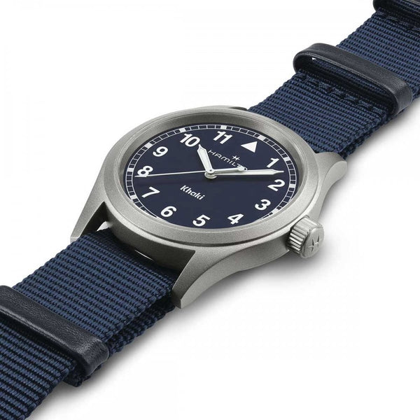 Hamilton Men's Khaki Field Quartz 38mm Blue NATO Watch