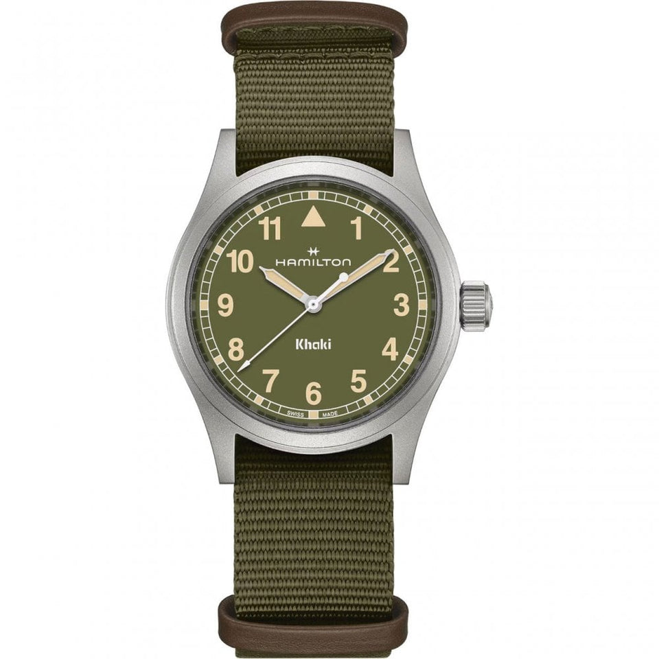 Hamilton Men's Khaki Field Quartz 38mm Green Dial Watch