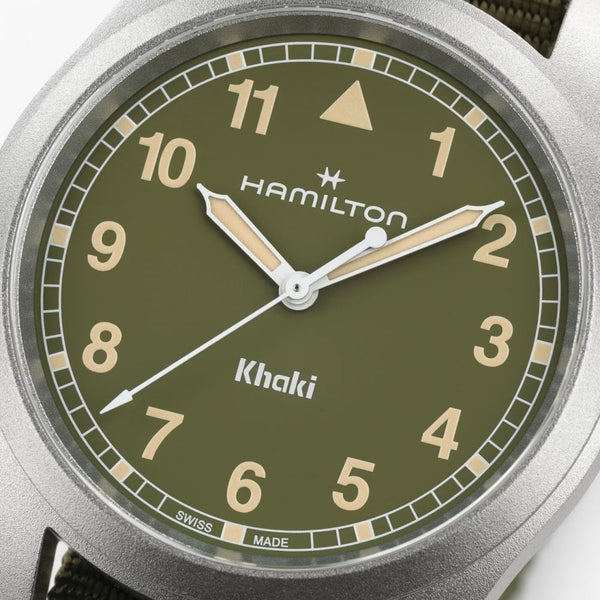 Hamilton Men's Khaki Field Quartz 38mm Green Dial Watch