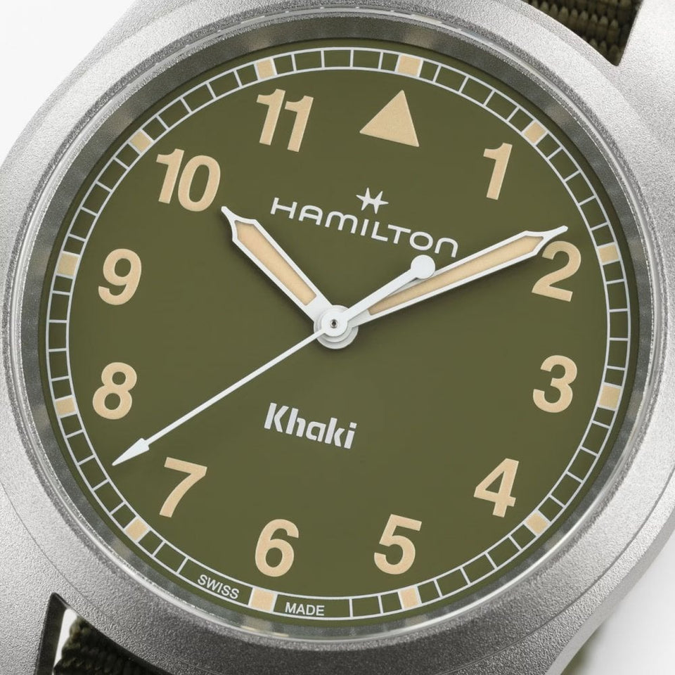 Hamilton Men's Khaki Field Quartz 38mm Green Dial Watch
