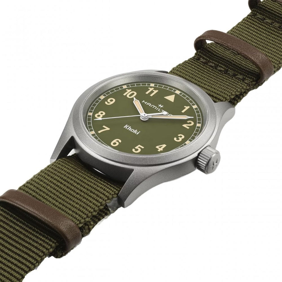 Hamilton Men's Khaki Field Quartz 38mm Green Dial Watch