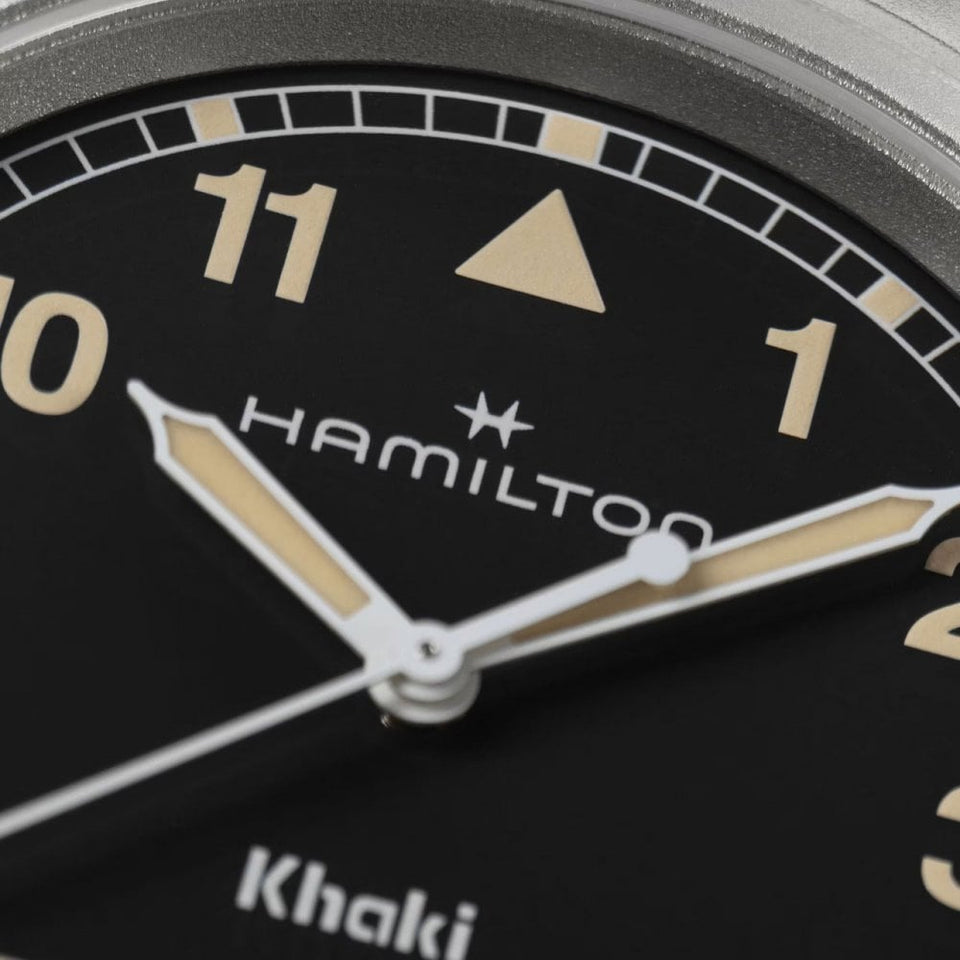 Hamilton Men's Khaki Field Steel Black 38mm Quartz Watch