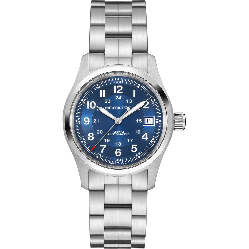 Hamilton Men's Khaki Field Steel Blue Dial Automatic 38mm Watch