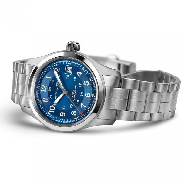 Hamilton Men's Khaki Field Steel Blue Dial Automatic 38mm Watch