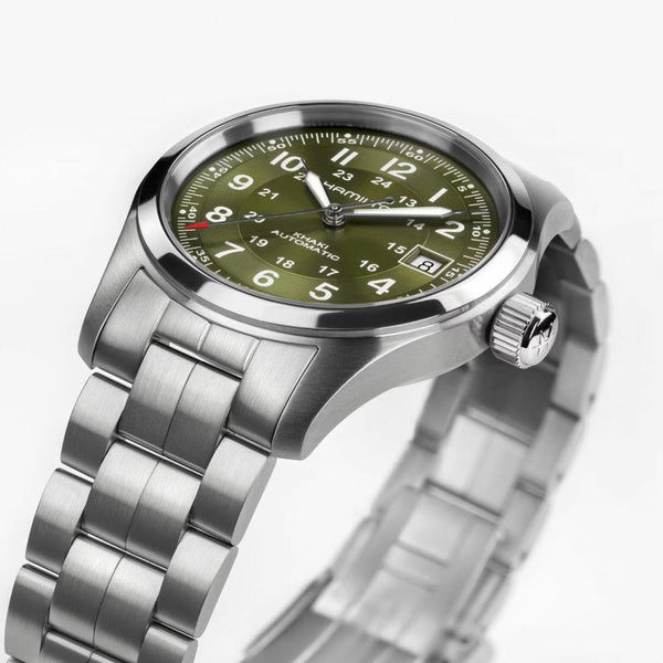 Hamilton Men's Khaki Field Steel Green Dial Automatic 38mm Watch