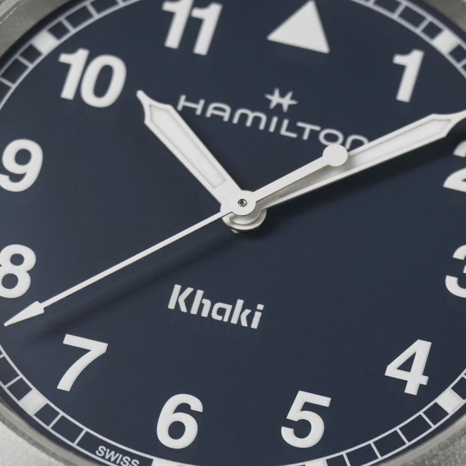 Hamilton Men's Khaki Field Steel Navy Dial 38mm Quartz Watch