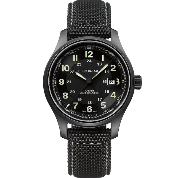 Hamilton Men's Khaki Field Titanium Automatic 42mm Black Watch