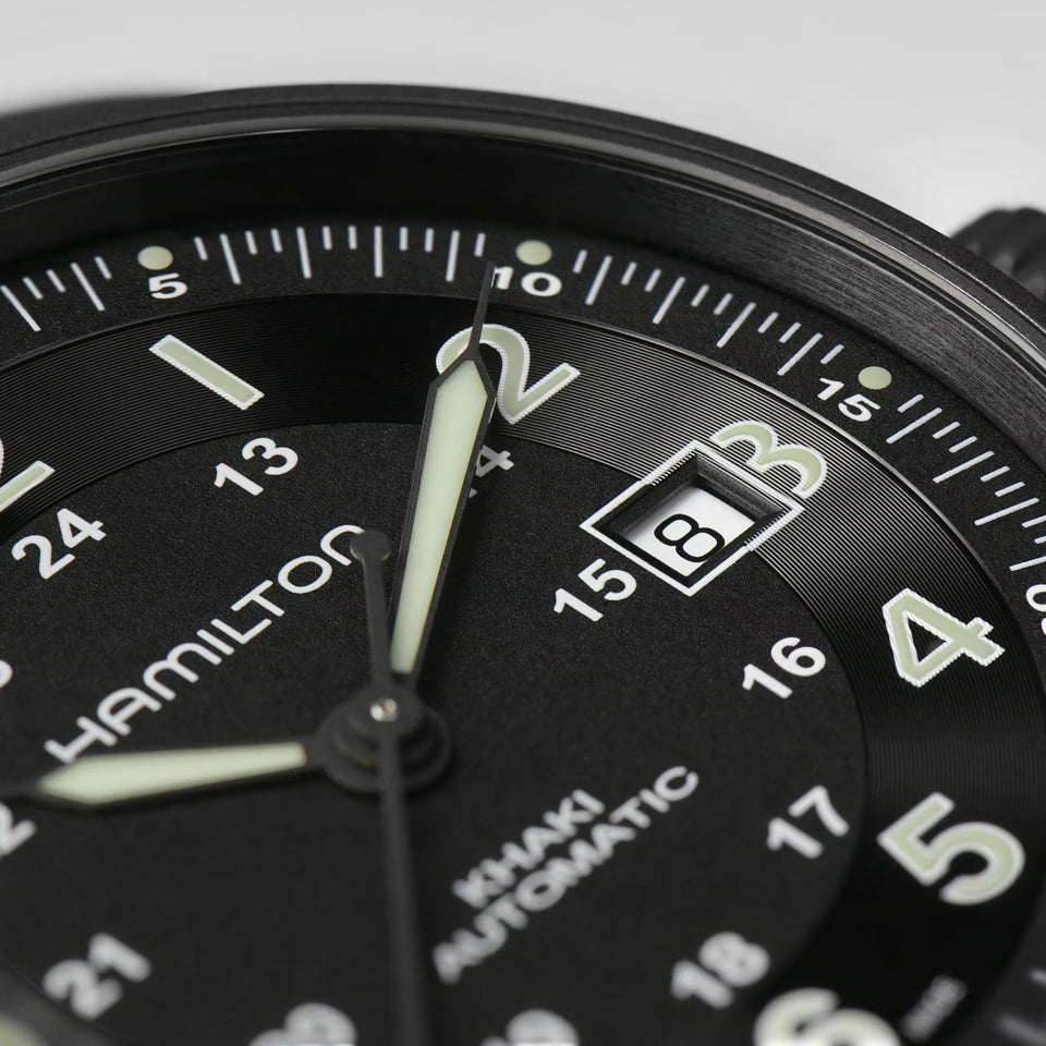 Hamilton Men's Khaki Field Titanium Automatic 42mm Black Watch