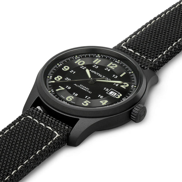 Hamilton Men's Khaki Field Titanium Automatic 42mm Black Watch