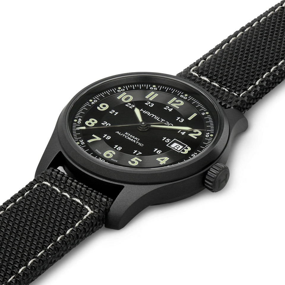 Hamilton Men's Khaki Field Titanium Automatic 42mm Black Watch
