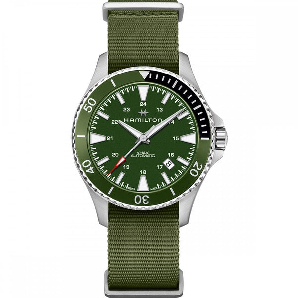 Hamilton Men's KHAKI NAVY SCUBA 40mm Auto Green NATO Watch