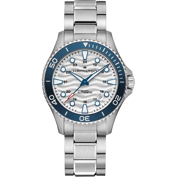 Hamilton Men's Khaki Navy Scuba 40mm Automatic White & Blue Watch