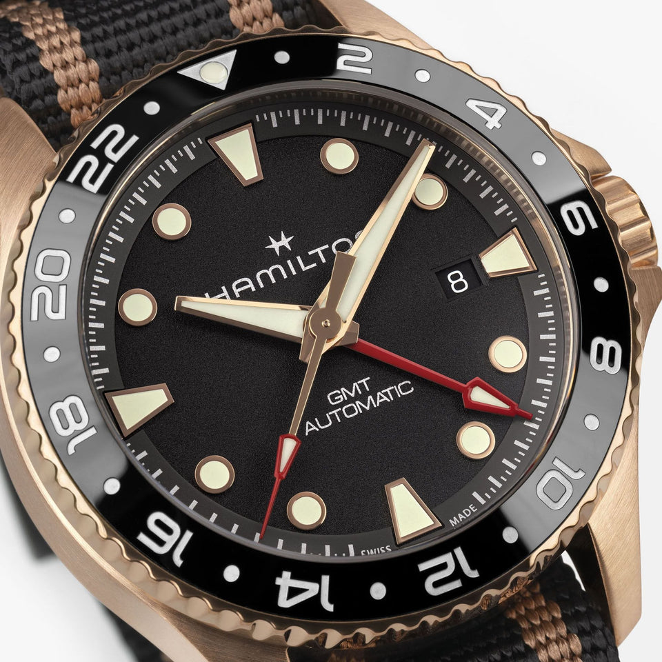 Hamilton Men's Khaki Navy Scuba Automatic GMT Bronze 43mm Watch