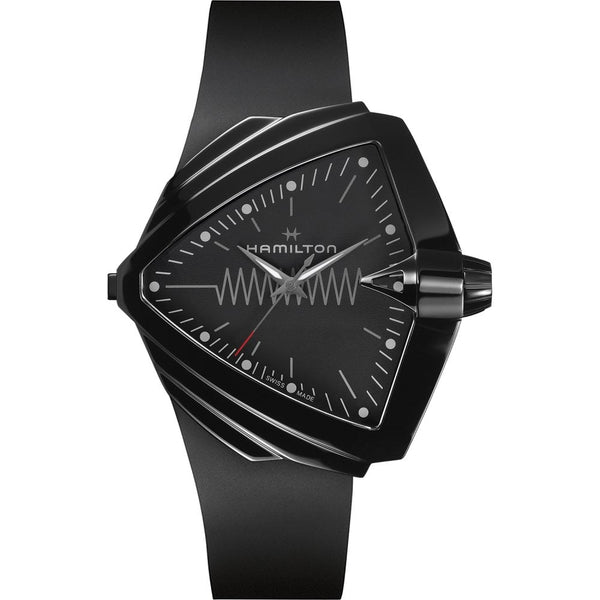 Hamilton Men's Ventura XXL BRIGHT Black PVD Quartz Watch | 52mm