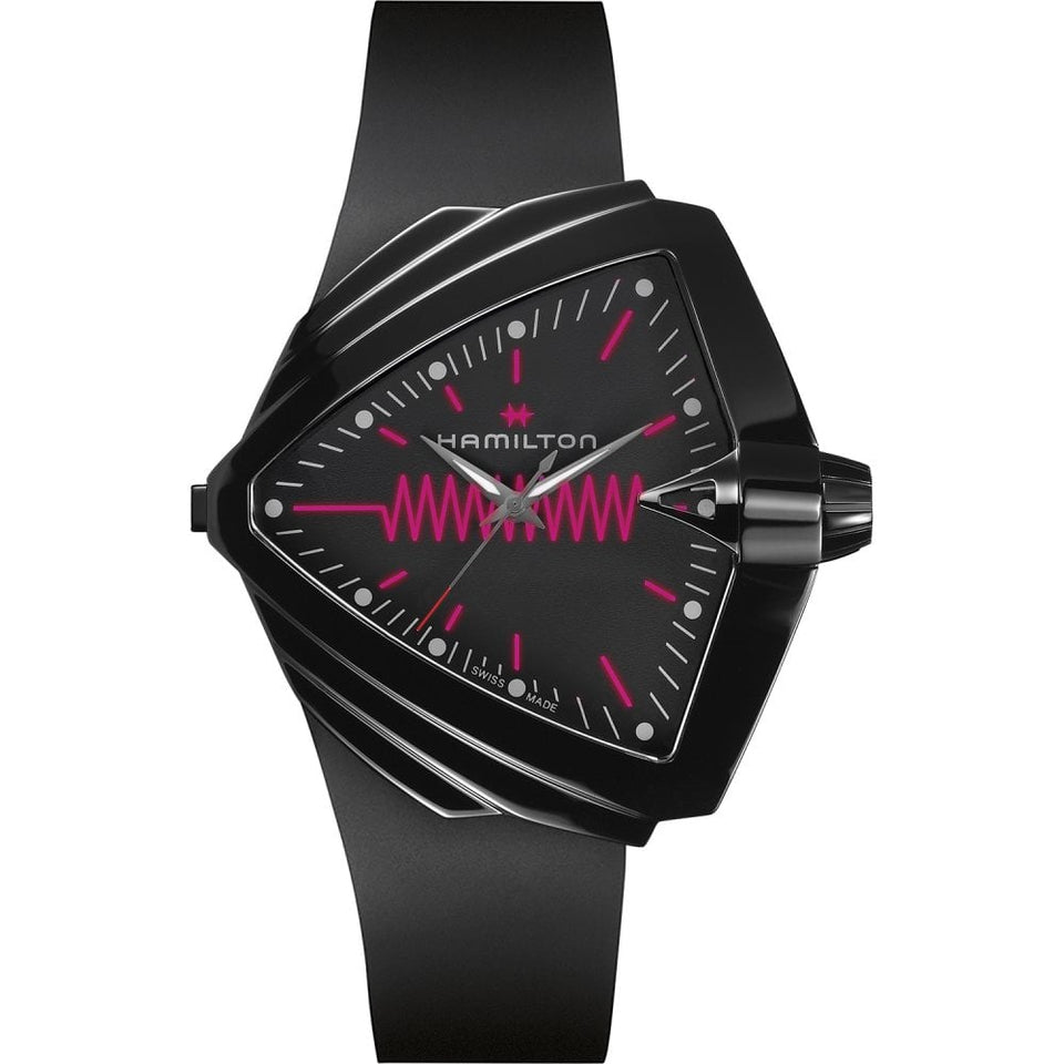 Hamilton Men's Ventura XXL BRIGHT Black PVD Quartz Watch | 52mm