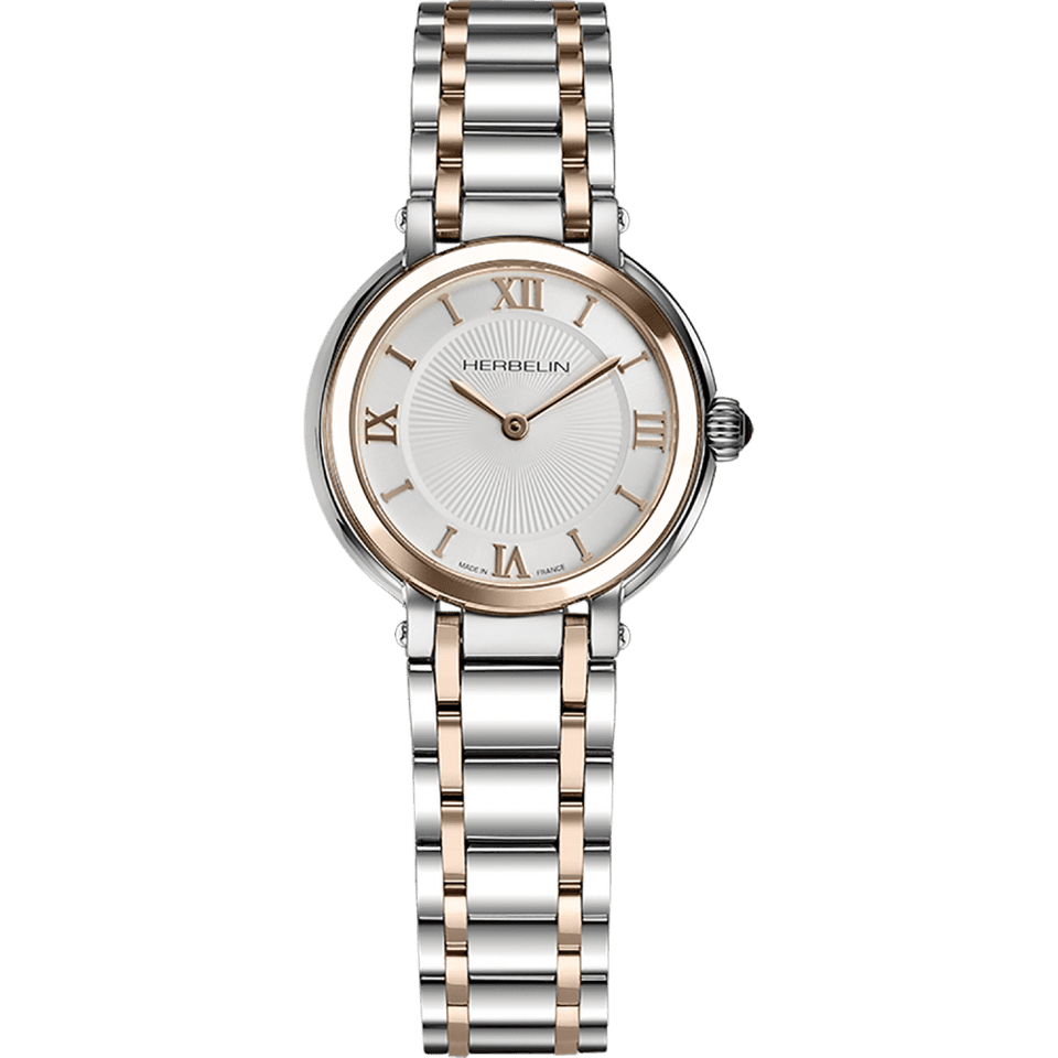 Herbelin GALET White Dial Two Tone Stainless Steel Bracelet Watch