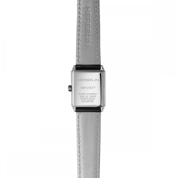 Herbelin Ladies ART DECO 1925 Diamond Black Strap Watch