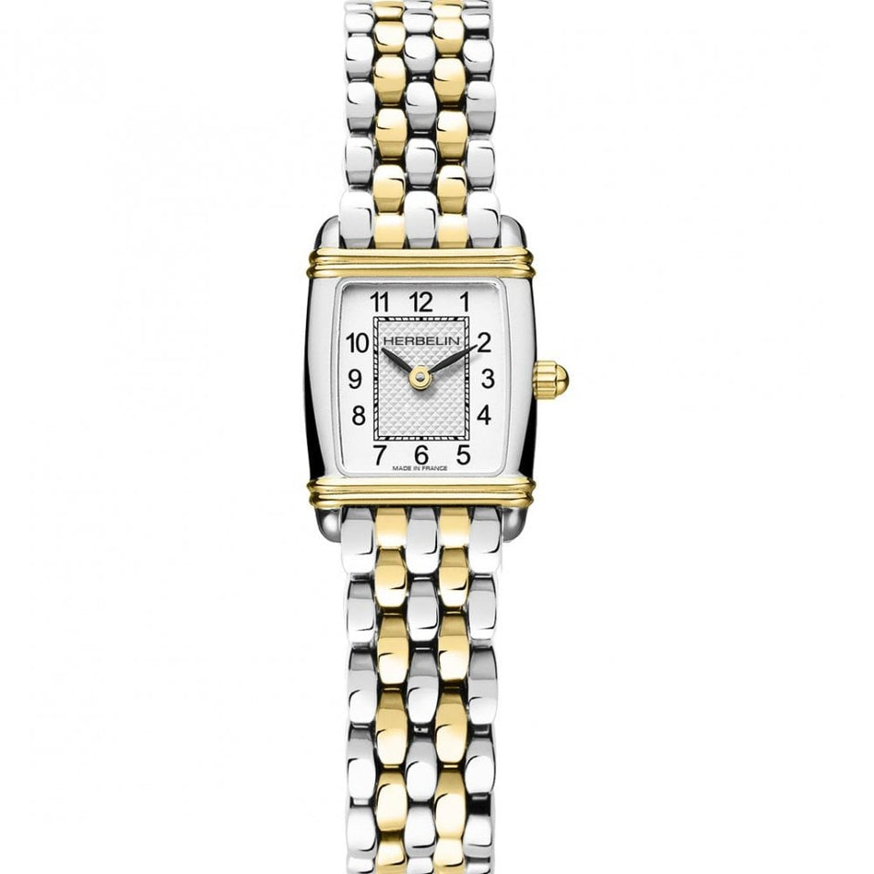 Herbelin Ladies ART DECO Mini Tonneau Two Tone Watch
