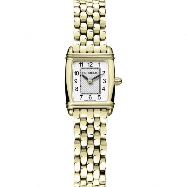 Herbelin Ladies ART DECO Tonneau Gold PVD Bracelet Watch