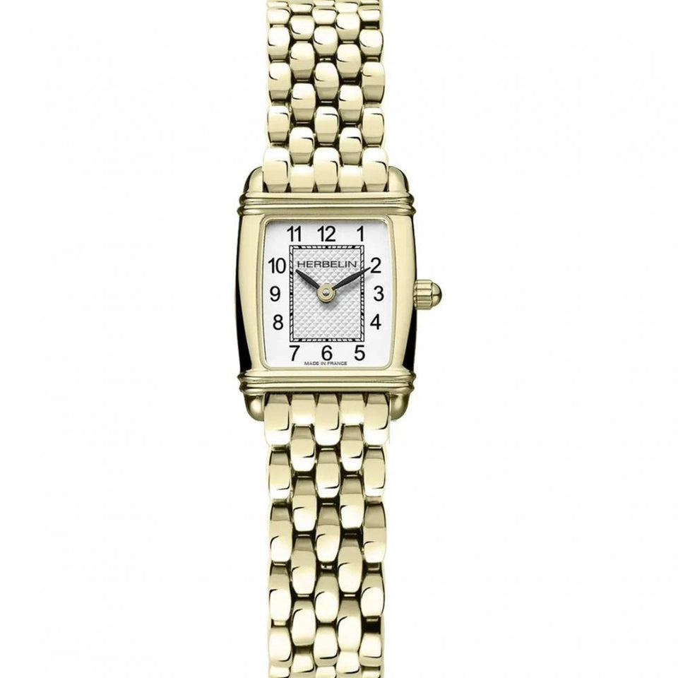 Herbelin Ladies ART DECO Tonneau Gold PVD Bracelet Watch
