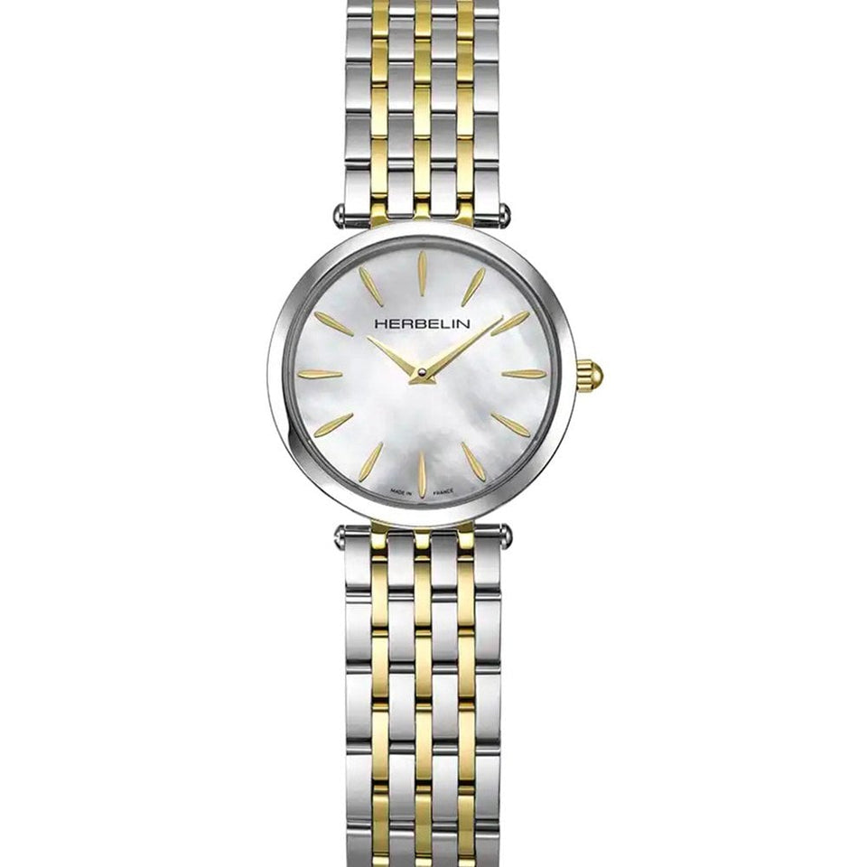 Herbelin Ladies EPSILON Mother Of Pearl Two Tone Bracelet Watch
