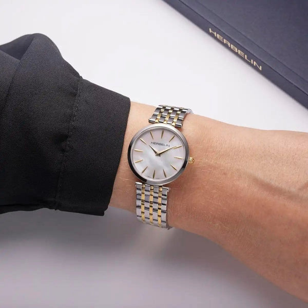 Herbelin Ladies EPSILON Mother Of Pearl Two Tone Bracelet Watch