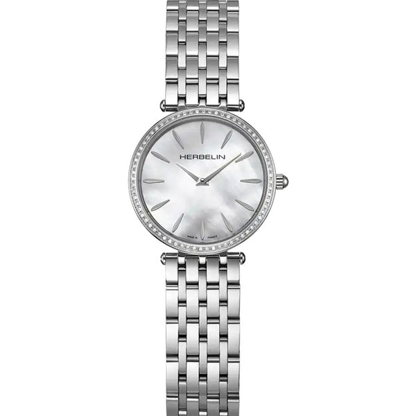 Herbelin Ladies EPSILON Stone Set Mother Of Pearl Bracelet Watch