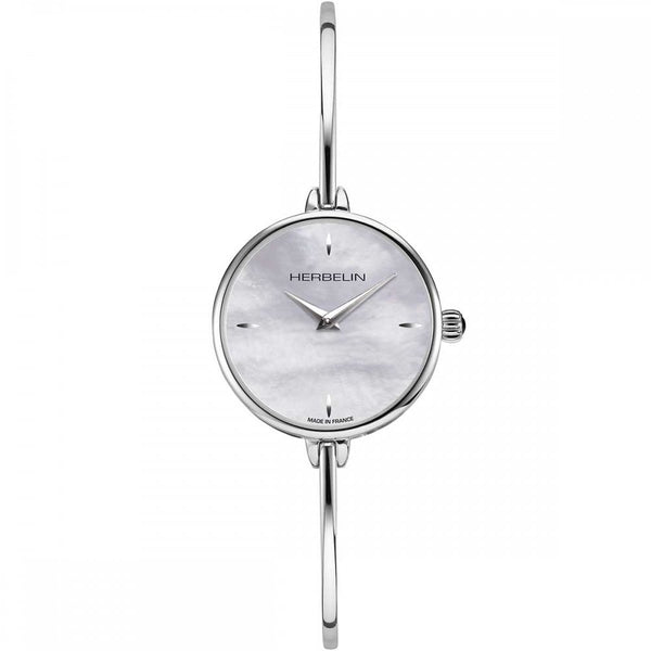 Herbelin Ladies FIL Steel Bangle Watch, MOP Dial