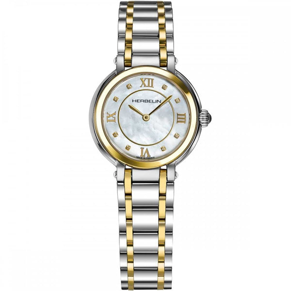 Herbelin Ladies GALET Diamond 28mm Two Tone Watch