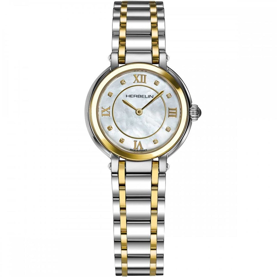 Herbelin Ladies GALET Diamond 28mm Two Tone Watch