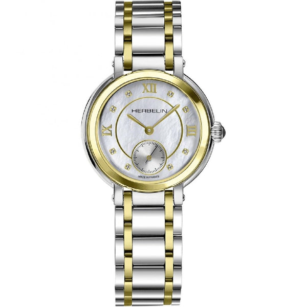Herbelin Ladies GALET DIAMOND 31mm Two Tone Quartz Watch