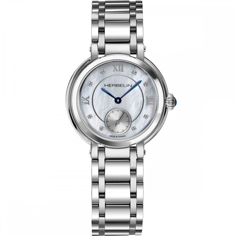 Herbelin Ladies GALET Diamond Stainless Steel 31.5mm Watch