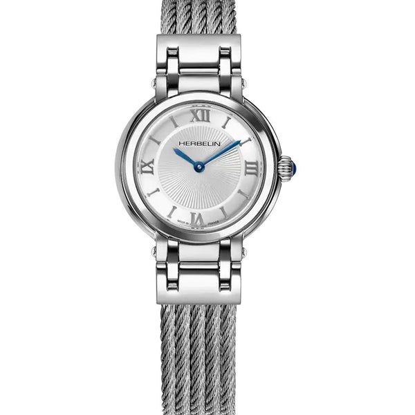 Herbelin Ladies GALET Silver Dial 28mm Bracelet Watch