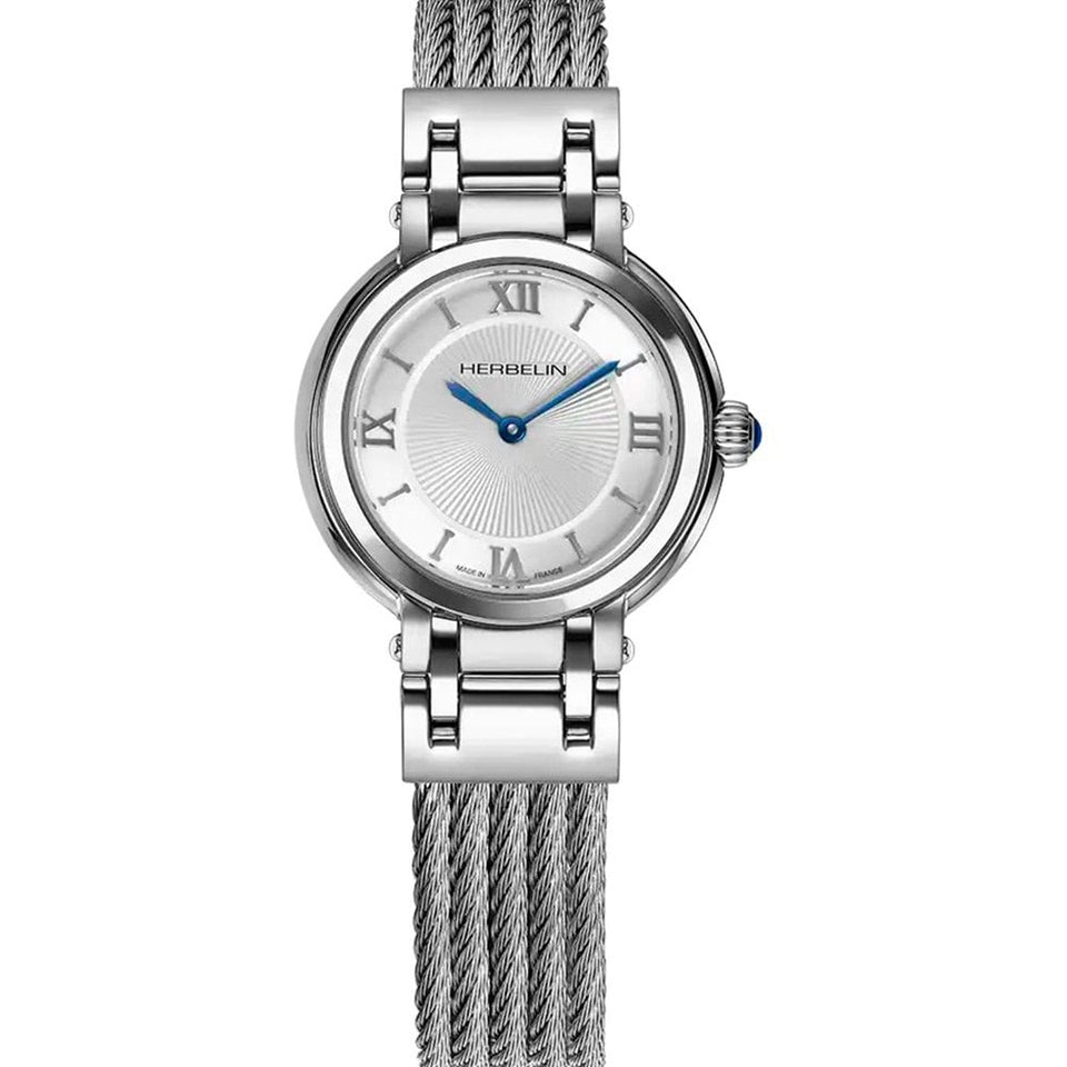 Herbelin Ladies GALET Silver Dial 28mm Bracelet Watch