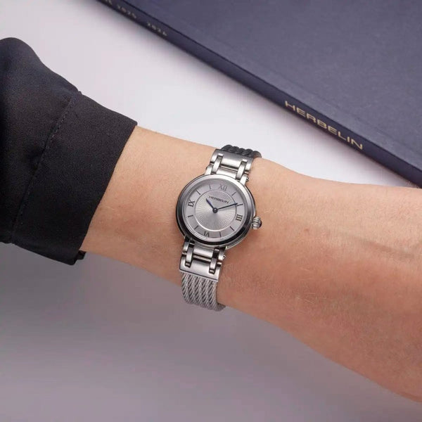 Herbelin Ladies GALET Silver Dial 28mm Bracelet Watch